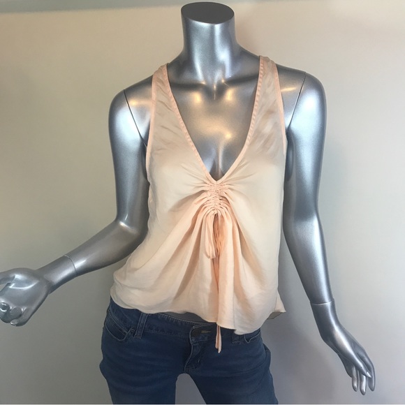 Intimately FREE PEOPLE Medium In A Cinch Cami Top Sleeveless Light Cream Peach. - Picture 15 of 15